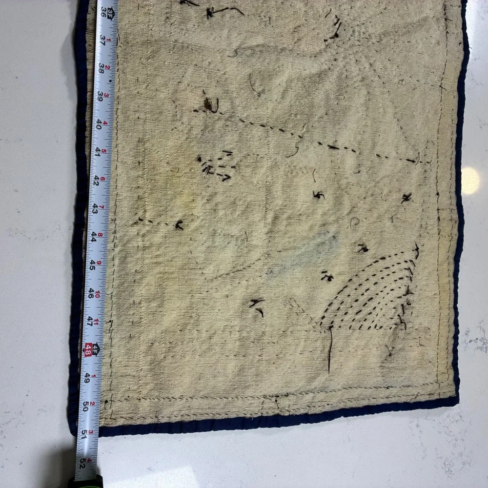 Antique Egyptian Khayamiya Hand Applique Wall Hanging Desert Caravan Folk Art